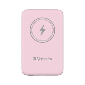 Външна батерия Verbatim Charge 'n' Go, магнитна, 10000 mAh, USB Type-C, розова