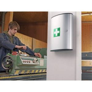 Аптечка Durable, метална, размер L, сребриста, 302 х 400 cm