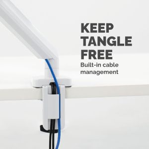 Стойка за монитор Fellowes, с едно рамо, максимално тегло 8 kg, 32'', бяла