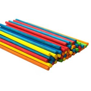 Foska Пръчици за декорация, дървени, цветни, 100 броя