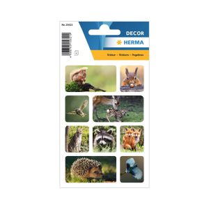 Herma Самозалепващи се етикети Диви животни, 3 листа