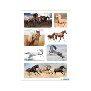 Herma Самозалепващи се етикети Диви коне, 3 листа