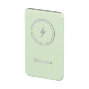 Външна батерия Verbatim Charge 'n' Go, магнитна, 5000 mAh, USB Type-C, зелена