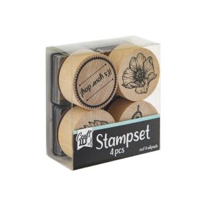 Craft ID Печати Природа, с включени тампони, 4 броя