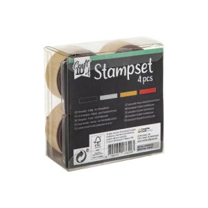 Craft ID Печати Природа, с включени тампони, 4 броя