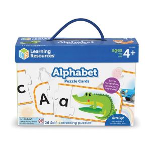 Learning Resources Карти, тип пъзел, с английската азбука, 17.7 x 7.6 cm