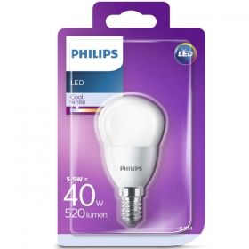 Крушка Philips 5.5W=40W глобус студена светлина LED Е14