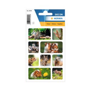 Herma Самозалепващи се етикети Пухкави гризачи, 3 листа