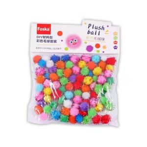 Foska Помпони за декорация, с блясък, 100 броя