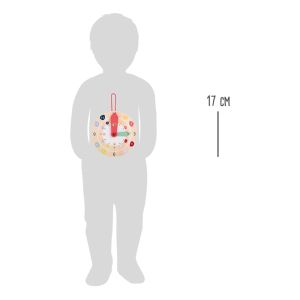 Small Foot Часовник, образователен, дървен, диаметър 18 cm