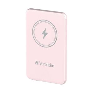 Външна батерия Verbatim Charge 'n' Go, магнитна, 5000 mAh, USB Type-C, розова