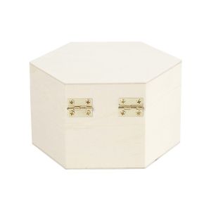 Creativ Company Кутия, шестоъгълна, дървена, 12 х 7 cm