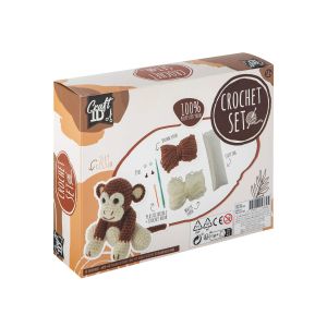 Craft ID Комплект за плетене на една кука Маймуна, 15 х 9 х 13.5 cm