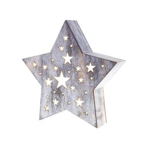 Retlux Коледна украса RXL 348 - Звезда, голяма, сива