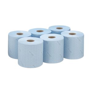 Кърпи за почистване Kimberly-Clark WypAll L10 7255 Centrefeed, на ролка, 38 х 19.5 cm, 800 къса, сини, 6 броя