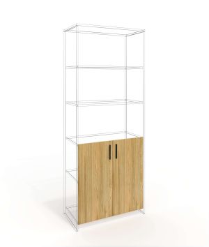 Врата RFG RV3 Monaco S4, 380 х 18 х 760 mm, ПДЧ 18 mm, 2 броя в комплект, бряст