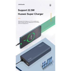 Външна батерия Wesdar S301, 20000 mAh, синя