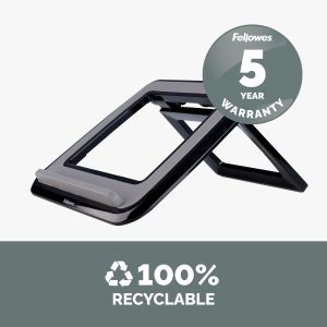 Стойка за лаптоп Fellowes I-Spire, охлаждаща, до 17'', черна