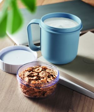 Чаша с капак за закуска, 450ml+160ml, петрол