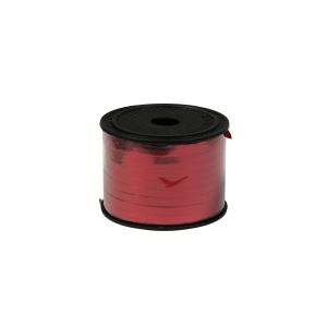 Лента-панделка, металик, 0.5 cm, 90 m, червена