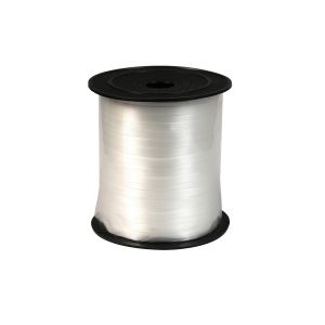 Лента-панделка, гланц, 0.5 cm, 200 m, бяла