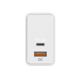 Genius Зарядно за лаптоп PD-65AC, USB Type-C, USB Type-A, 65 W, бяло
