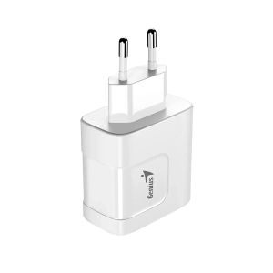 Genius Зарядно за лаптоп PD-65AC, USB Type-C, USB Type-A, 65 W, бяло