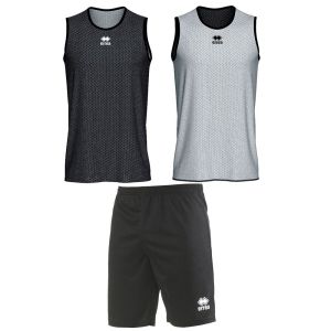 Баскетболен екип Errea Wing, детски, размер YXS, 122-132 cm, черно-бял