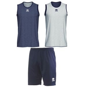 Баскетболен екип Errea Wing, унисекс, размер XL, тъмносиньо-бял