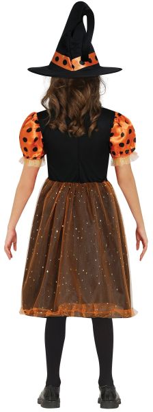 Костюм на Вещица, оранжев, за 5-6 годишни деца