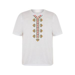 Тениска с фолклорни мотиви, с къс ръкав, детска, модел 3, възраст 12 години
