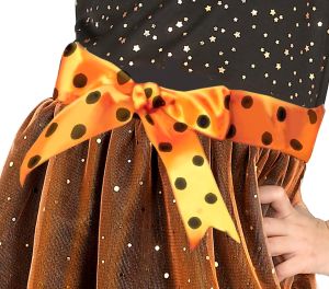 Костюм на Вещица, оранжев, за 10-12 годишни деца