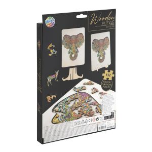 Moxy Пъзел Слон, уникални форми, дървен, 132 части