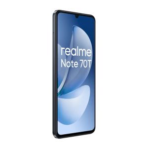 Смартфон Realme Note 70T, Dual SIM, 128 GB, 4 GB RAM, 13 MP камера, 6000 mAh, 6.74'', черен
