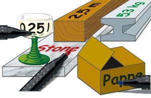 Faber-Castell Перманентен маркер Grip, със скосен връх, червен