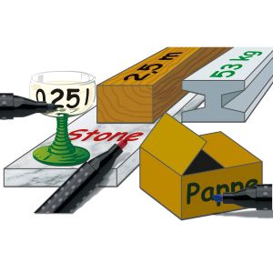 Faber-Castell Перманентен маркер Grip, със скосен връх, черен