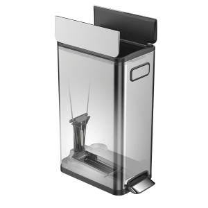 Кош за отпадъци Eko Ecofly, с педал и скрити колела, 45 L