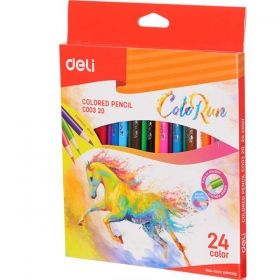 Цветни моливи Deli ColoRun C003 20, 24 цвята