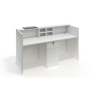 Рецепция RFG Ravena, 2000 х 632 х 1066 mm, ПДЧ, бяло-черна