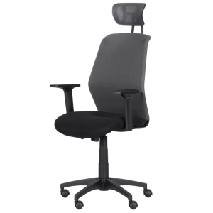 Президентски офис стол Carmen 7535 - тъмносив - черен