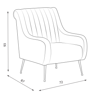 Кресло ANITA - жълто HLR
