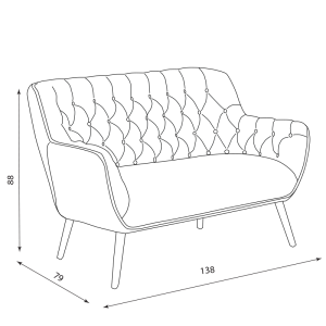 Двуместно канапе BERGEN - бежов SJ
