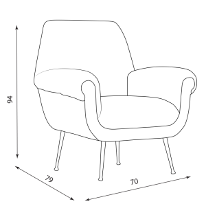 Кресло HILDA - сив V