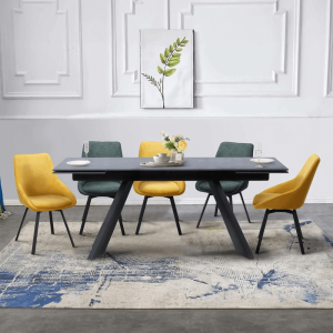 Разтегателна трапезна маса GLOGOW - черна