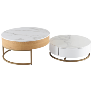 Комплект холни масички TAMPA 1 - бял + бук