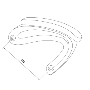 Подлакътник за офис стол 6156 - ляв