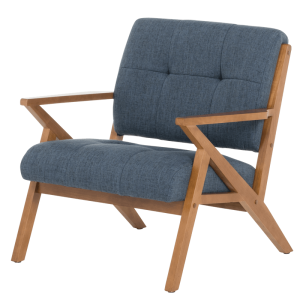 Кресло LUCAS - орех - син