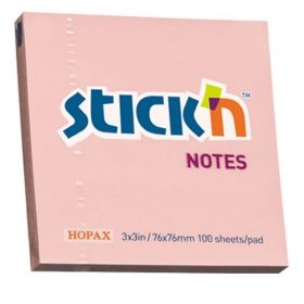 Самозалепващи листчета Stick'n Notes 76x76 mm 100л. Розов