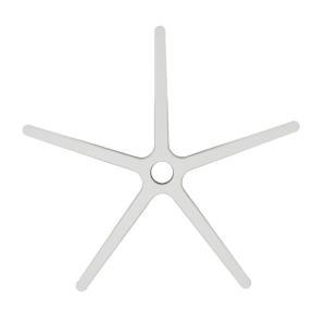 Звезда за офис стол - 300 мм - полипропилен - бяла