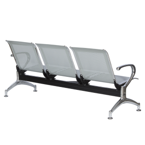 Посетителска пейка с 3 места Carmen CR-1030-3 - сребърна